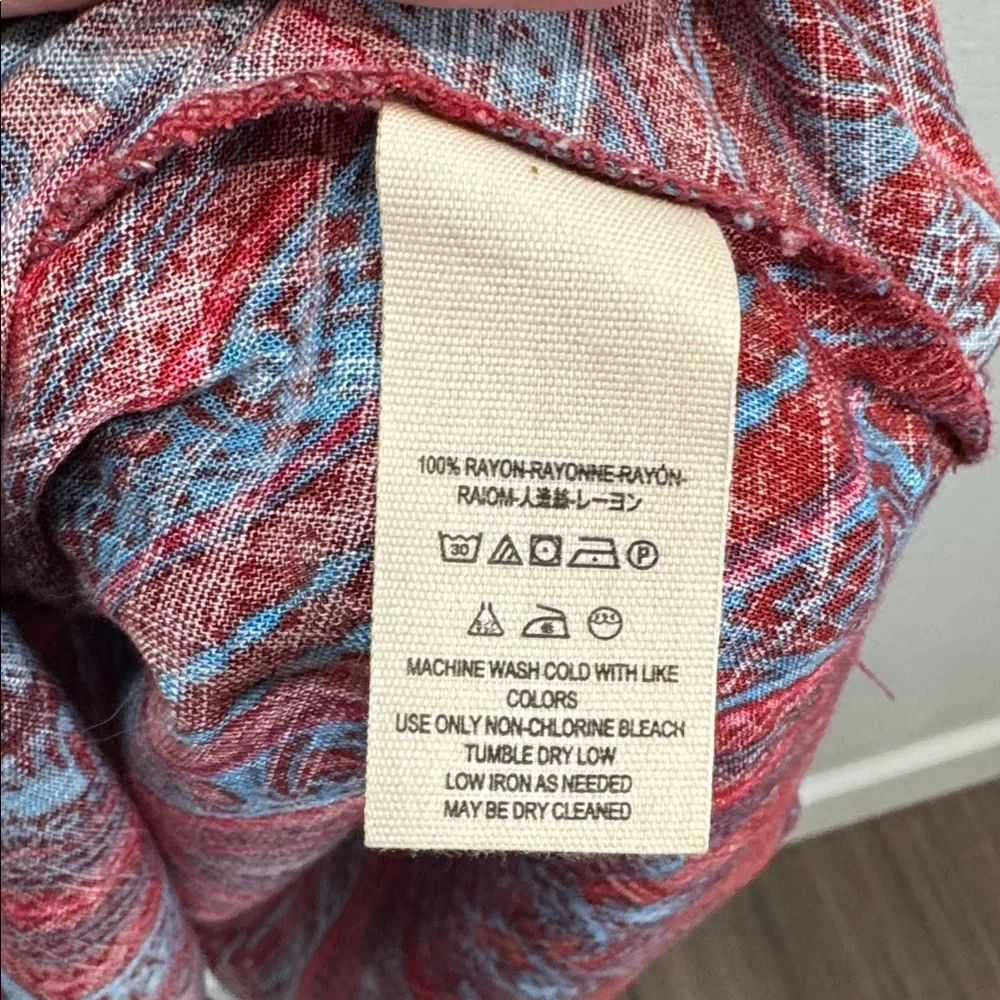 Free People Walking On A Dream Tunic in a red‎ and blue tribal pattern